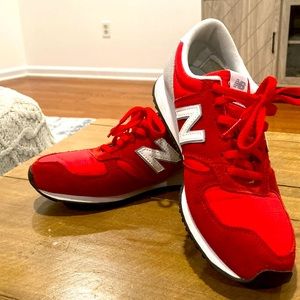 Worn twice red New Balance sneakers